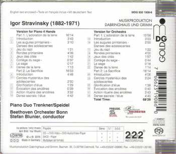 SACD Igor Stravinsky: Le Sacre Du Printemps - Version For Piano 4 Hands And For Orchestra 