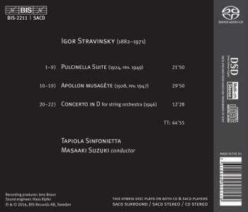SACD Igor Stravinsky: Pulcinella Suite / Apollon Musagète / Concerto In D For String Orchestra