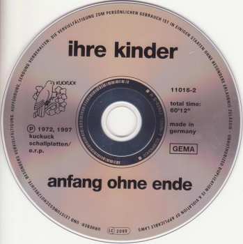 CD Ihre Kinder: Anfang Ohne Ende