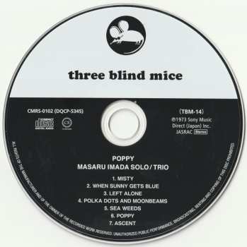 CD Masaru Imada Trio: Poppy