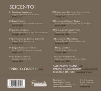 CD Enrico Onofri: Seicento! - The Virtuoso Early Italian Violin