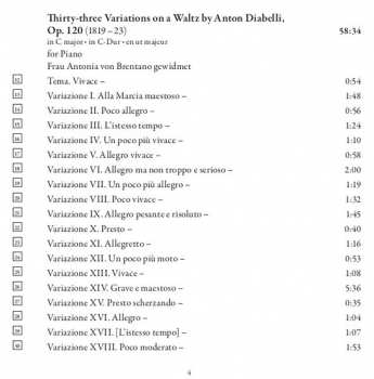 CD Ludwig van Beethoven: Diabelli Variations, Etc.