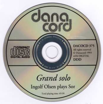 CD Ingolf Olsen: Grand Solo (Ingolf Olsen Plays Sor)