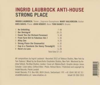 CD Ingrid Laubrock Anti-House: Strong Place