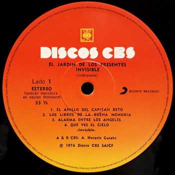 LP Invisible: El Jardín De Los Presentes