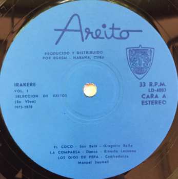 LP Irakere: Seleccion De Exitos 1973 - 1978 Volumen 1