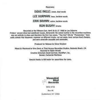 2CD Iron Butterfly: Fillmore East 1968