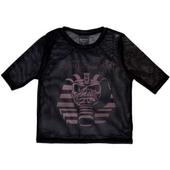 Merch Iron Maiden: Dames Crop Top Powerslave Mummy