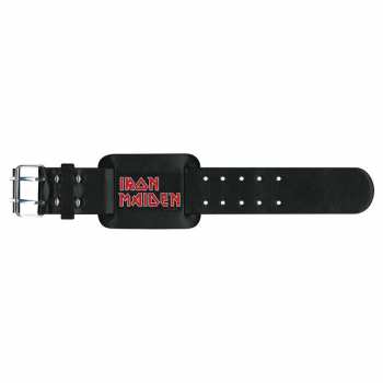 Merch Iron Maiden: Leren Armband Logo Iron Maiden