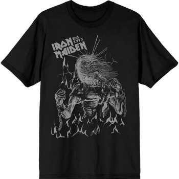 Merch Iron Maiden: T-shirt Est. 1975 Life After Death Flames