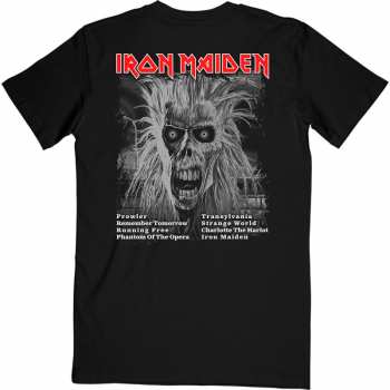 Merch Iron Maiden: Tričko First Album Track List V.3.  S