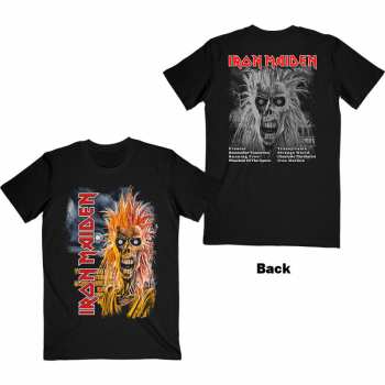 Merch Iron Maiden: Tričko First Album Track List V.3.  S