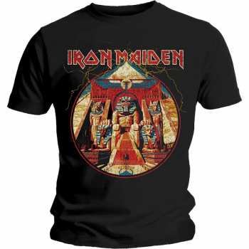 Merch Iron Maiden: Tričko Powerslave Lightning Circle  S