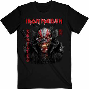 Merch Iron Maiden: T-shirt Senjutsu Black Cover Vertical Logo Iron Maiden 