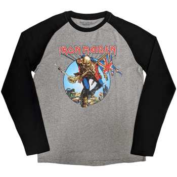 Merch Iron Maiden: Iron Maiden Unisex Raglan T-shirt: Trooper Burst (small) S
