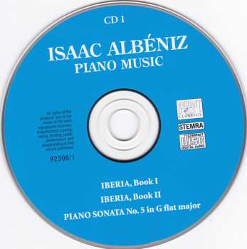 3CD Isaac Albéniz: Iberia - España - Recuerdos de viaje - Sonata No. 5
