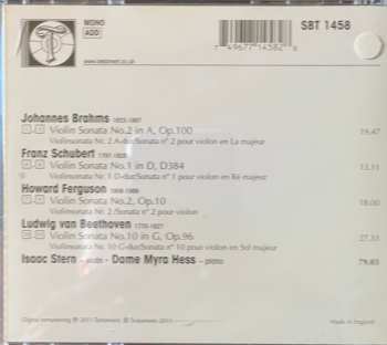 CD Isaac Stern: Isaac Stern And Dame Myra Hess Play Violin Sonatas By Brahms, Schubert, Ferguson & Beethoven 