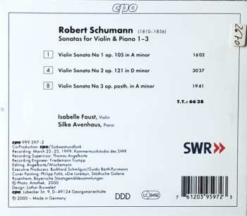 CD Isabelle Faust: Robert Schumann • Violin Sonatas 1–3
