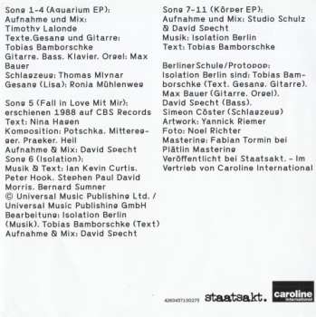 CD Isolation Berlin: Berliner Schule Protopop
