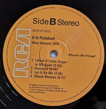 LP Nina Simone: It Is Finished