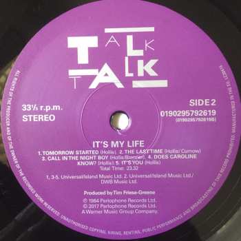 LP Talk Talk: It's My Life