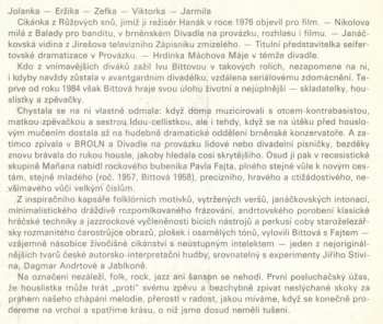 SP Iva Bittová: Ukolébavka / Plavil Janko Koně / Boží Dárek