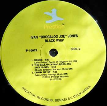 LP Ivan 'Boogaloo' Joe Jones: Black Whip