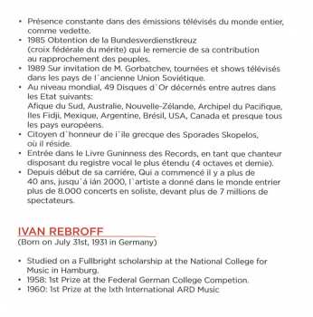 CD Ivan Rebroff: Erinnerungen An Ivan Rebroff – Seine Grossen Erfolge