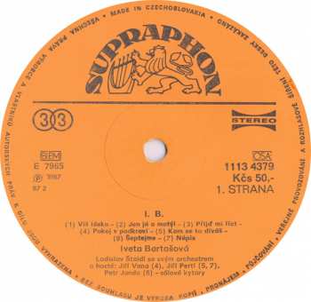 LP Iveta Bartošová: I. B.