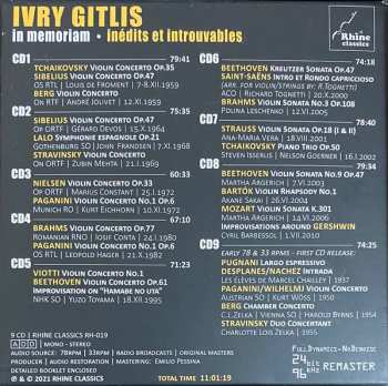 9CD/Doos Ivry Gitlis: In Memoriam / Inédits Et Introuvables