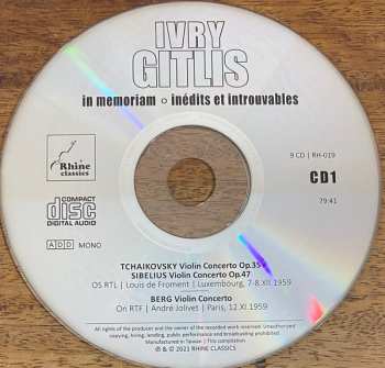 9CD/Doos Ivry Gitlis: In Memoriam / Inédits Et Introuvables