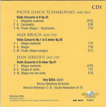 3CD/Doos Ivry Gitlis: The Art Of Ivry Gitlis Violin Concertos