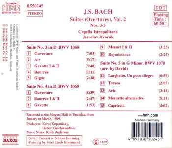 CD Johann Sebastian Bach: Suites (Ouvertures), Vol. 2 Nos. 3-5 (BWV 1068-1070)