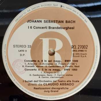 2LP/Doos Johann Sebastian Bach: I 6 Concerti Brandeburghesi