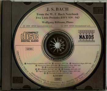 CD Johann Sebastian Bach: From The W. F. Bach Notebook · Five Little Preludes BWV 939 - 943