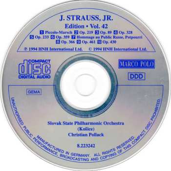CD Johann Strauss Jr.: J. Strauss, Jr.:  Edition • Vol. 42