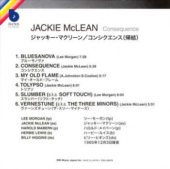 CD Jackie McLean: Consequence LTD