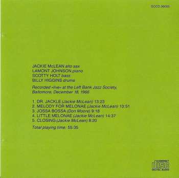 CD Jackie McLean Quartet: Dr. Jackle