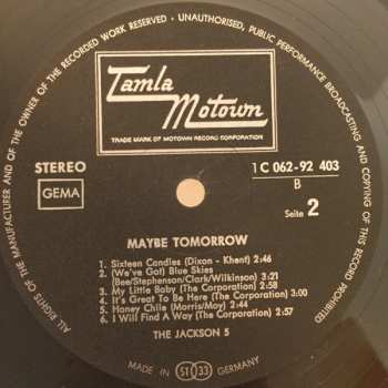 LP The Jackson 5: Maybe Tomorrow