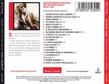 CD Jacques Brel: Quand On N'A Que L'Amour