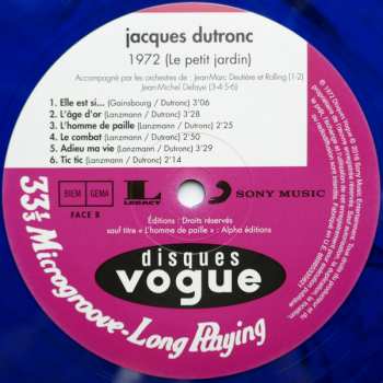 LP Jacques Dutronc: 1972 LTD | CLR