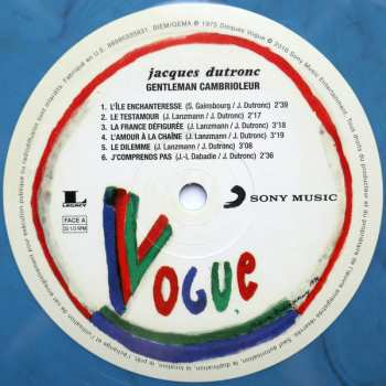 LP Jacques Dutronc: Gentleman Cambrioleur LTD | CLR