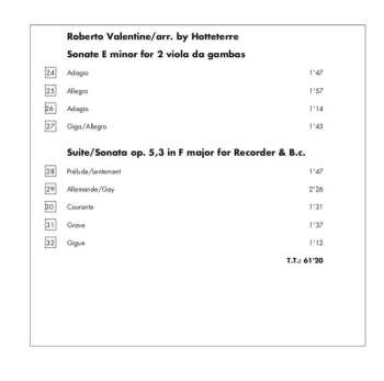 2CD Jacques Martin Hotteterre: Complete Chamber Music Vol. 3 - Suites Opp. 4, 5 & 6
