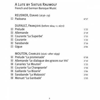 SACD Jakob Lindberg: A Lute By Sixtus Rauwolf - French And German Baroque Music