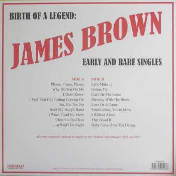 SP James Brown: Birth Of A Legend: Early And Rare Singles LTD