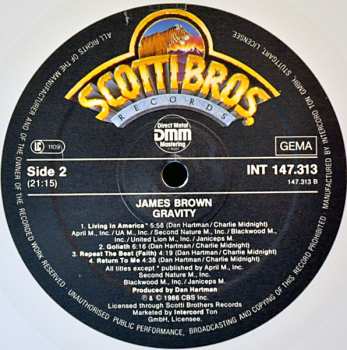 LP James Brown: Gravity CLR