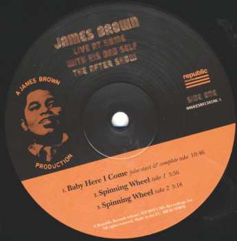 LP James Brown: Live At Home With His Bad Self (The After Show) LTD