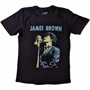 Merch James Brown: T-shirt Holding Mic