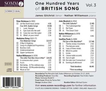 CD James Gilchrist: One Hundred Years of British Song Vol. 3