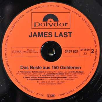 2LP James Last: Das Beste Aus 150 Goldenen